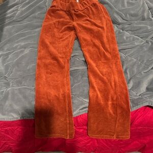 Rust Orange Velour Pants